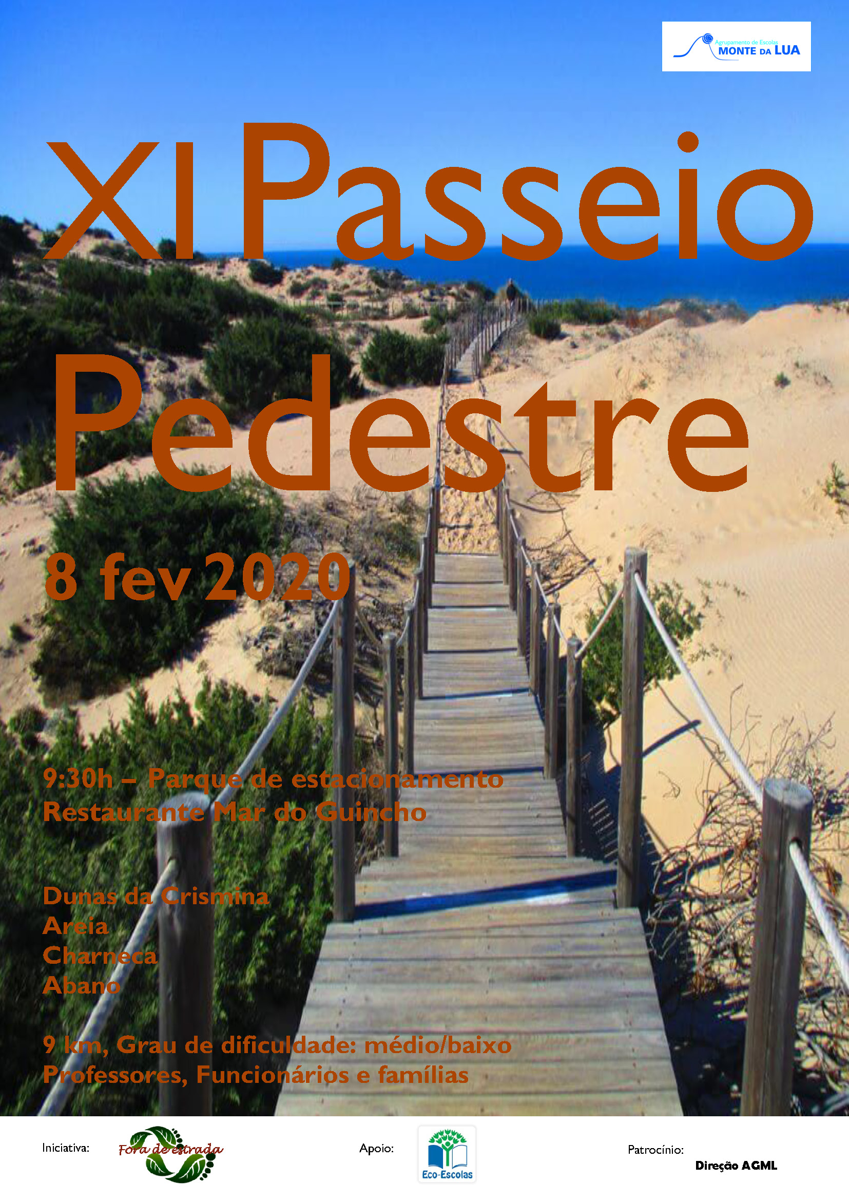 cartaz XI Passeio Pedestre AGML 3fev2020