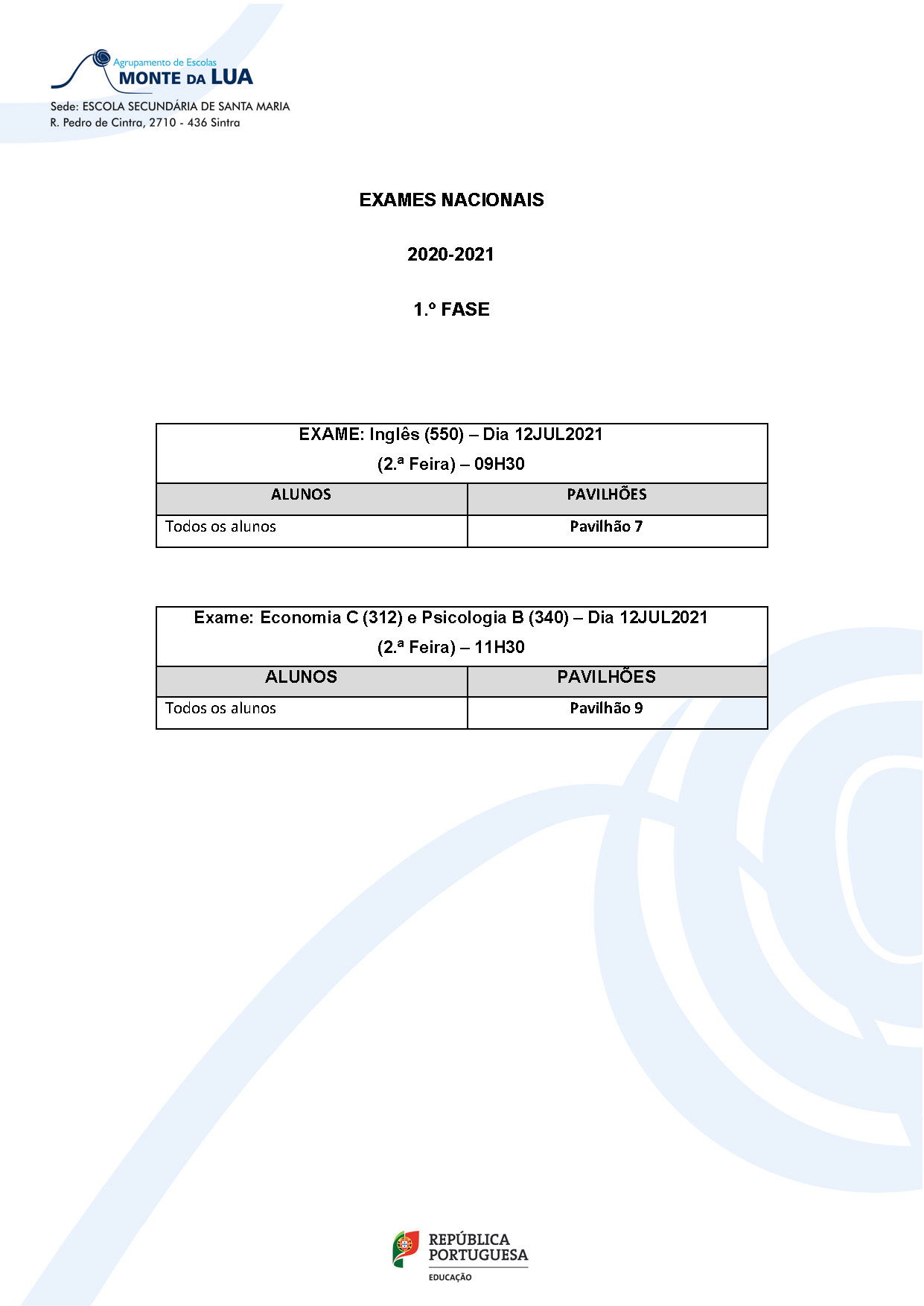 Exames Nacionais Pavilhões 02 05JUL Página 1